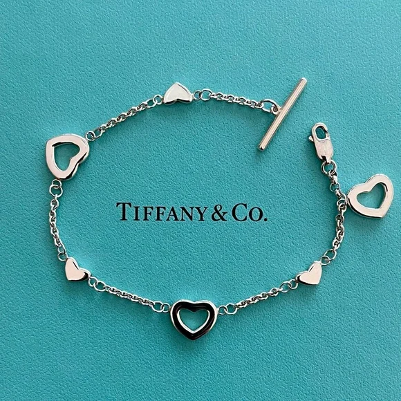 ✨✨✨SOLD✨✨✨ Tiffany & Co. Open Heart Lariat Toggle Bracelet - Picture 2 of 5